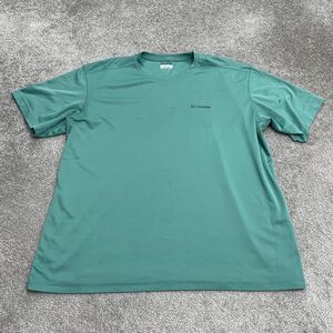Columbia Meaker Peak Omni Wick T-Shirt Mens XXL Green Crew Short Sleeve Active